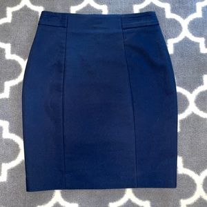 H&M navy blue pencil skirt